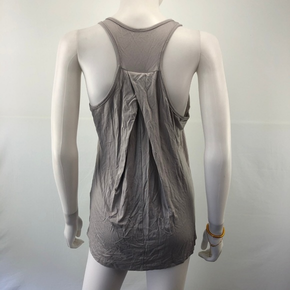 Tank Top Small Size Gray Pleated Back Sleeveless - Picture 4 of 8